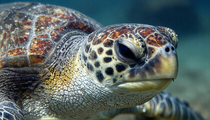 Obraz premium close up sea turtle