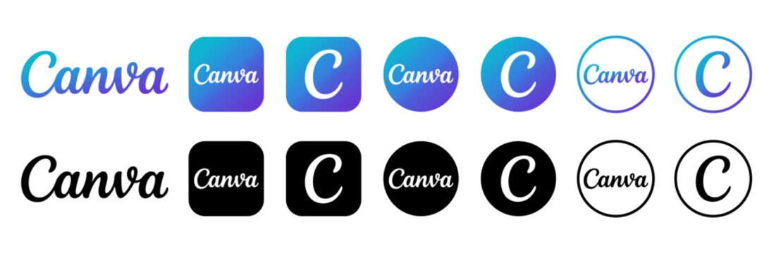 Canva logo transparent png. Canva icons 3d vector set 2026