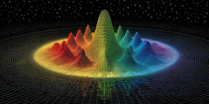 abstract background fractual with space, ai generated.