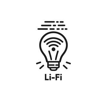 Li-Fi Technology Icon &ndash; Light-Based Wireless Communication Symbol