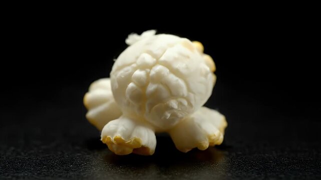 Extreme Macro Close Up of Popcorn Kernel Popping in Slow Motion