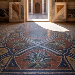 Durable mosaics designed for foot traffic common in ancient Roma