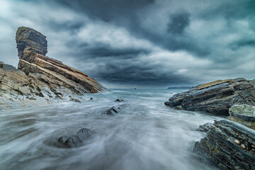 Cityscape of Portizuelo Beach (Asturias, Spain)