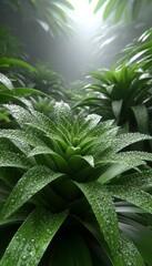 Vibrant Bromeliads Lush Greenhouse Rows
