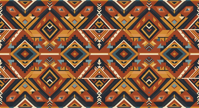 seamless  tribal geometric pattern