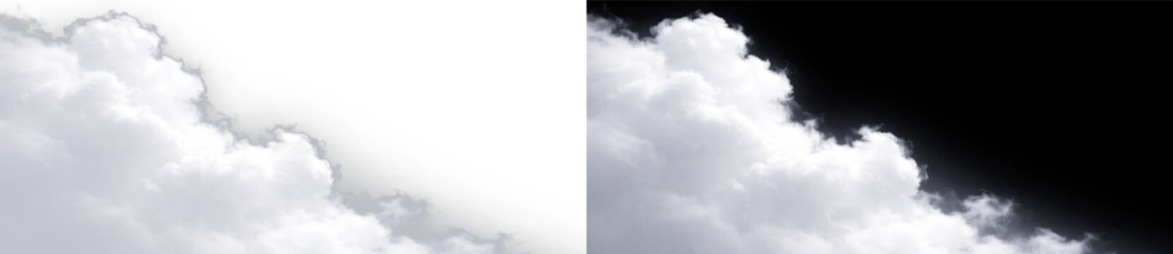 Clouds Vector Illustration, Sky Background, White Fluffy Clouds, Blue Sky Graphic Art, Abstract Weather Elements, Nature Texture Design on Transparent Background