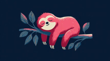 Fototapeta premium Sloth on a branch in forest