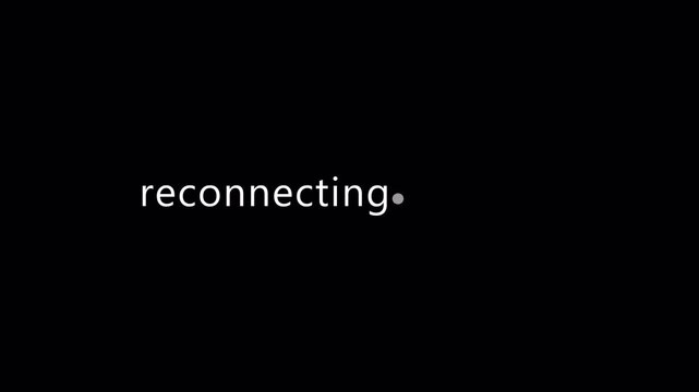  reconnecting network animation connection on transparent background in 4k animation with alpha channel