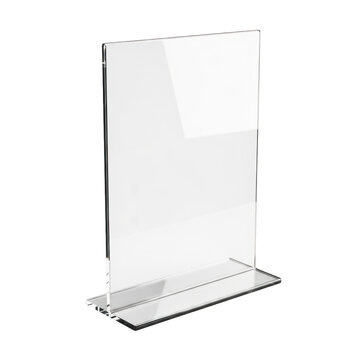 Clear acrylic sign holder for table tents mockup