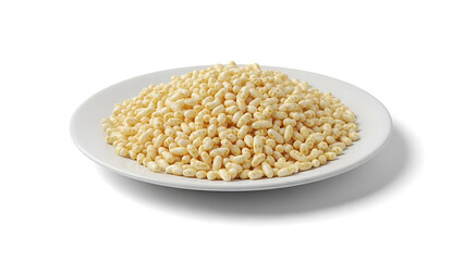 Puffed Rice Cereal On Plate