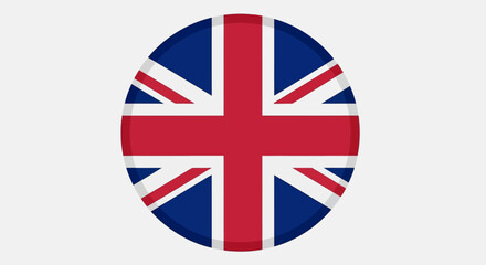 Obraz premium Stylized united kingdom flag in circular design representing patriotism and british culture