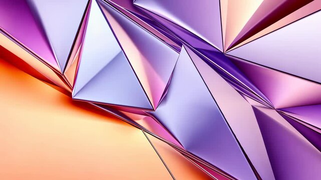 Metallic triangular shapes morph, creating a mesmerizing visual experience