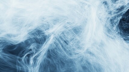 Fototapeta premium Abstract, ethereal swirls of white and pale blue create a dreamy, cloud-like texture and visual flow