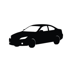 Fototapeta premium Modern car silhouette vector illustration design, A sleek and modern car silhouette vector illustration design for various graphic design purposes