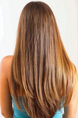 Fototapeta premium Woman with beautiful long straight hair