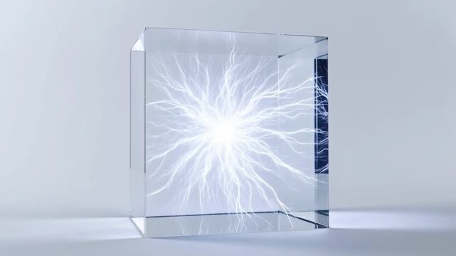 Electrical Physics: Lichtenberg Figures Showing Fractal Lightning Patterns Frozen in Acrylic | High-Voltage Art