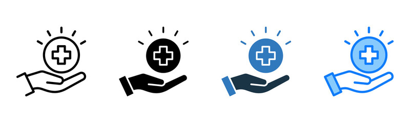 Obraz premium Medical Care icon multiple style 