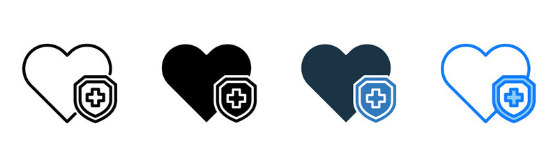 Fototapeta premium Health icon multiple style 