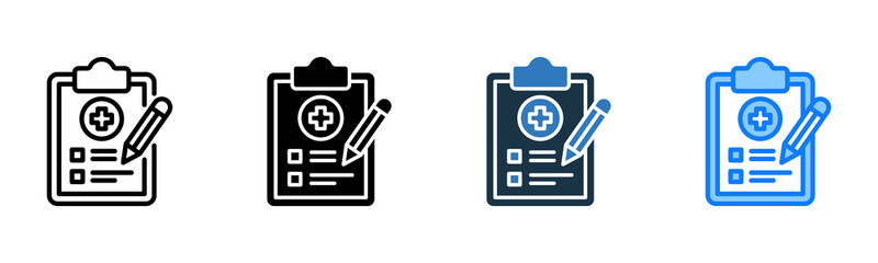 Fototapeta premium Healthcare Report icon multiple style 