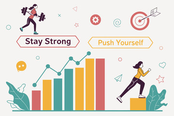 Fitness Goal Tracking Illustration Clean Vector (7)