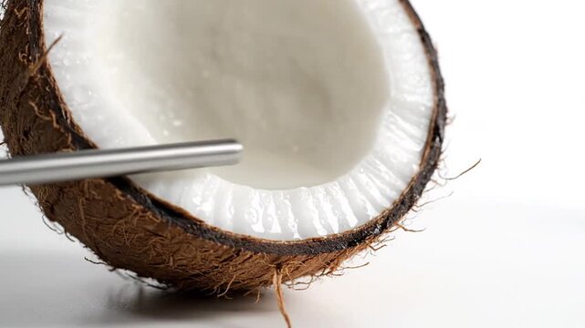 coconut on a white background