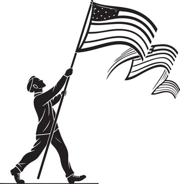 Premium Black Silhouette Vector Set Multiple International Flags Waving Minimalist Modern Flat Design Global Business Education Illustration