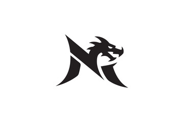 Obraz premium nr-logo-incorporates-a-dragons__19492_traced