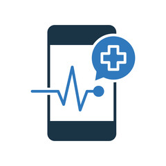 Obraz premium Mobile Healthcare mixed color icon