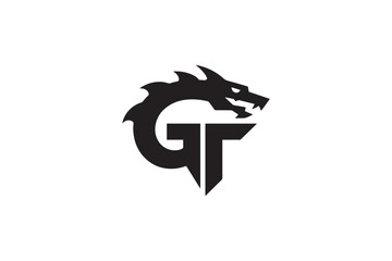Fototapeta premium gt-logo-incorporates-a-dragons__36957_traced