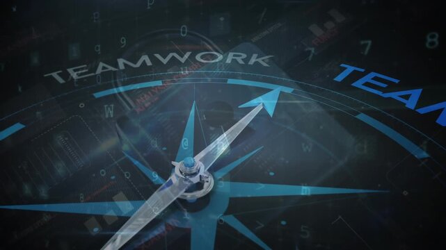 Animation of text fireworks and data processing over african american man and multiple clocks