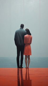 Couple kissing adult togetherness affectionate.