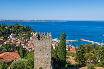 Naklejka premium Town of Piran in Slovenia