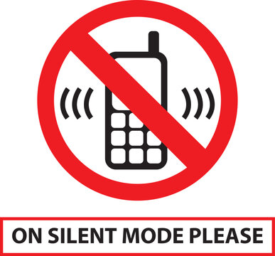 Phone on silent mode sign, mobile, phone prohibition sign symbol. 2 eps.eps
