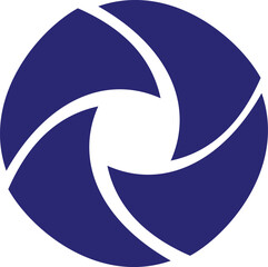 Obraz premium Dynamic Blue Aperture Symbol