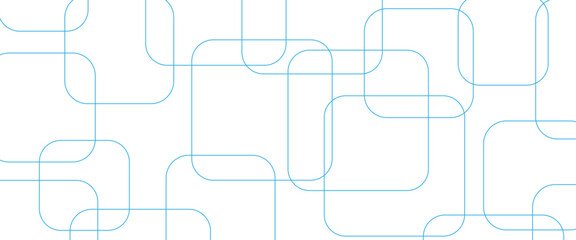 Minimal geometric background. Dynamic blue shapes composition with white lines. Abstract background modern hipster futuristic graphic. Vector