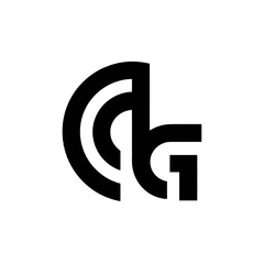 Fototapeta premium Abstract geometric logo design in black and white against a white background
