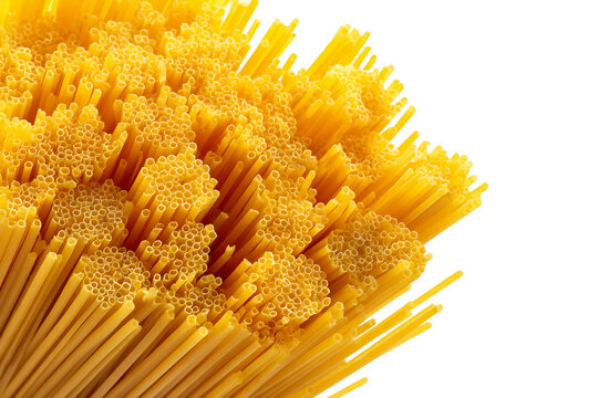 Classic Italian spaghetti pasta isolated on transparent background