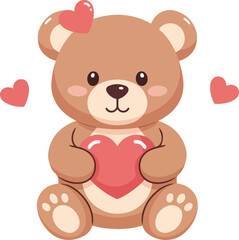 Obraz premium teddy bear with heart