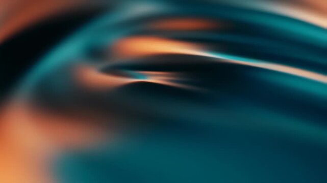 An abstract, blurred image with swirling, dynamic lines and gradients of blue, orange, and black