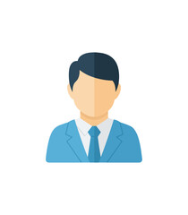 Abstract illustration of a businessperson in a suit modern vector design