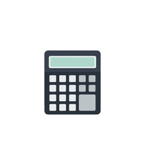 Calculator icon on black background for financial and mathematical concepts