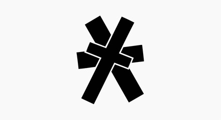 Obraz premium Modern Abstract Interwoven Symbol