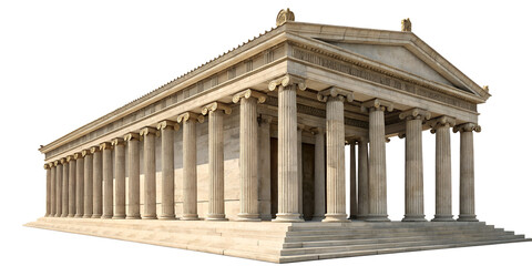 Naklejka premium classical architecture, stone columns, neoclassical style, symmetrical composition, elegant proportions, realistic lighting, minimal decoration, no people, no text, no logos, commercial stock style