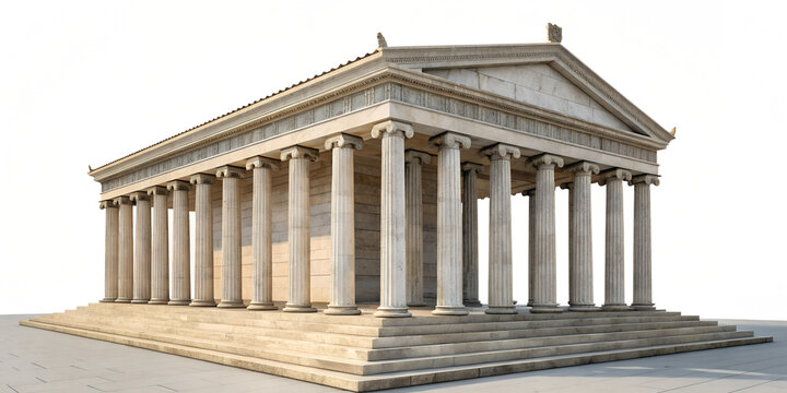 classical architecture, stone columns, neoclassical style, symmetrical composition, elegant proportions, realistic lighting, minimal decoration, no people, no text, no logos, commercial stock style