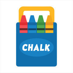 Chalk Box illustration, Kids toy clipart, Playtime Digital File, Children Game Toy Art