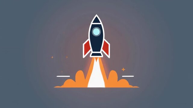 Rocket Launching over Ground Level Horizon