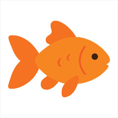 Orange Goldfish illustration, Kids toy clipart, Playtime Digital File, Children Game Toy Art