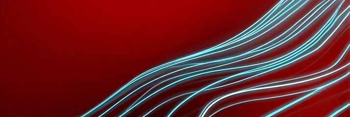 Abstract Dynamic Backdrop with Neon Flow Streaks and Waveforms on Deep Crimson Background Texture