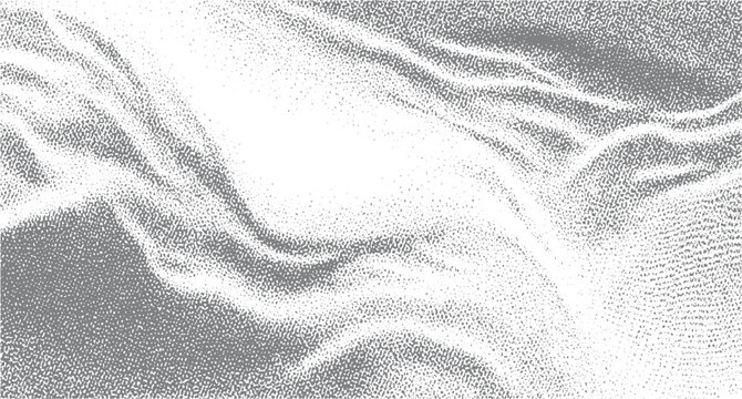 Abstract grey and white stippled texture with swirling organic shapes and flowing lines