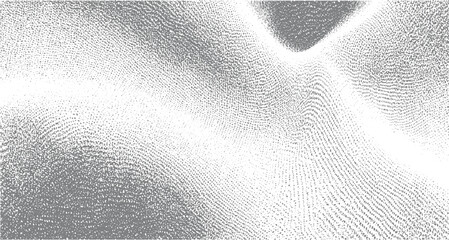 Abstract grayscale stippled texture with flowing wave-like patterns and gradient density white